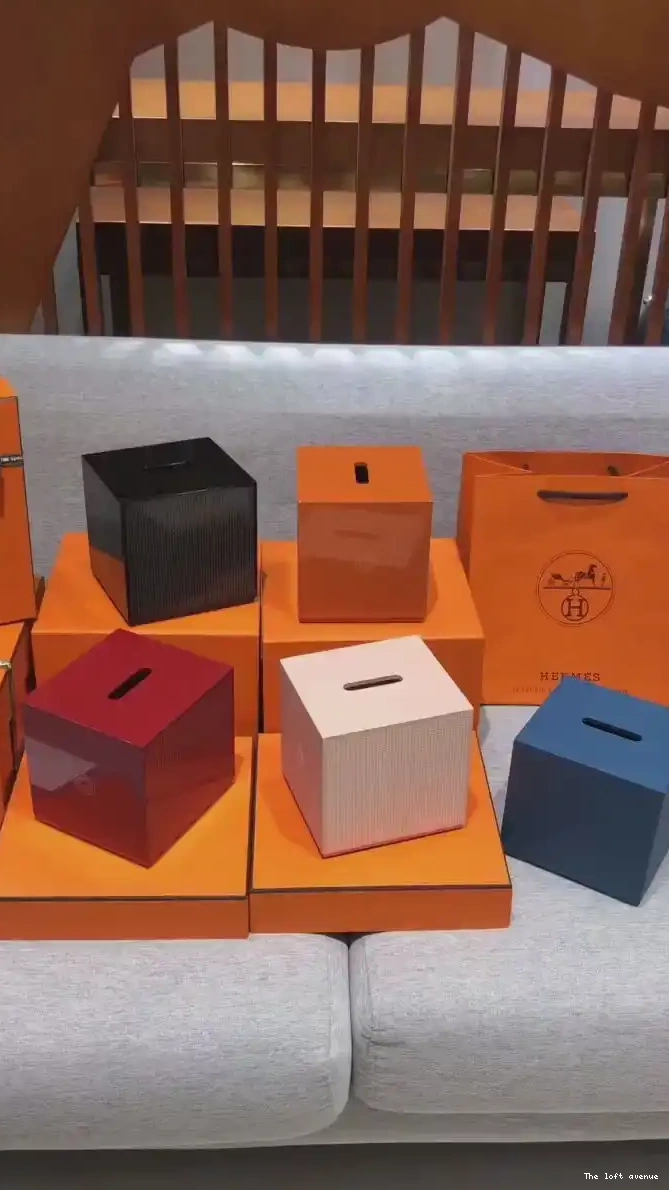 SQUARE HERMES KBOX TISSUE BOX 0516